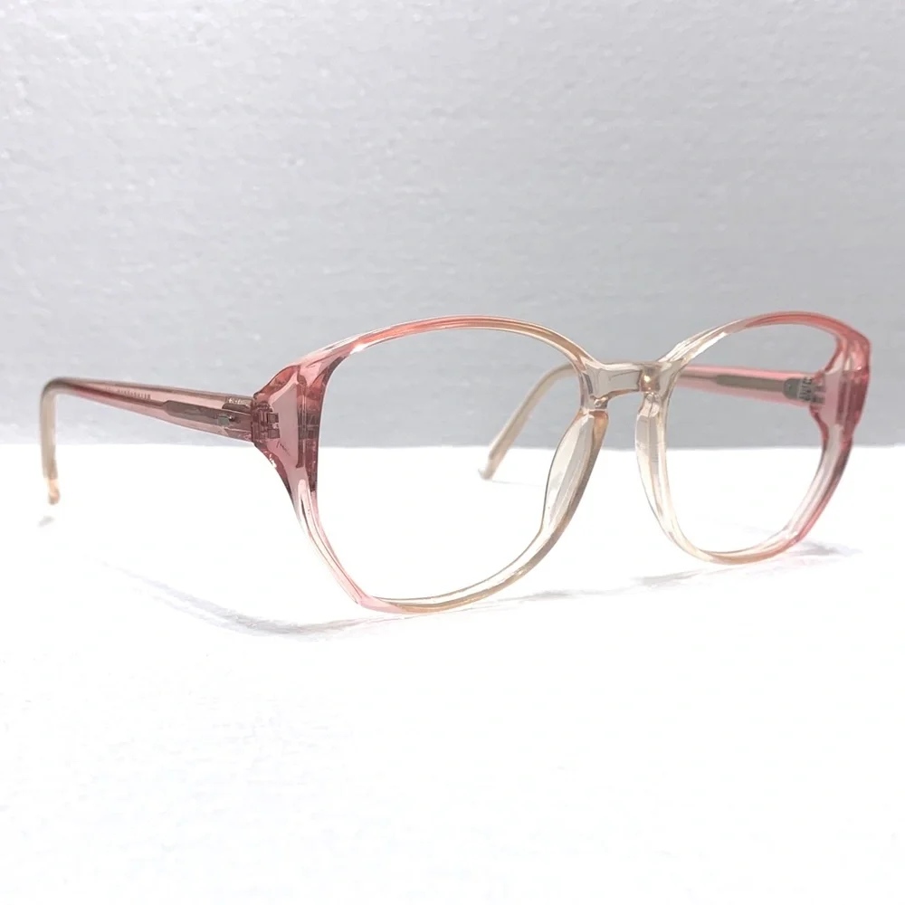 80's Vintage Pink Pastel Large Eyeglass Frames Pale Fair Freckled Girl